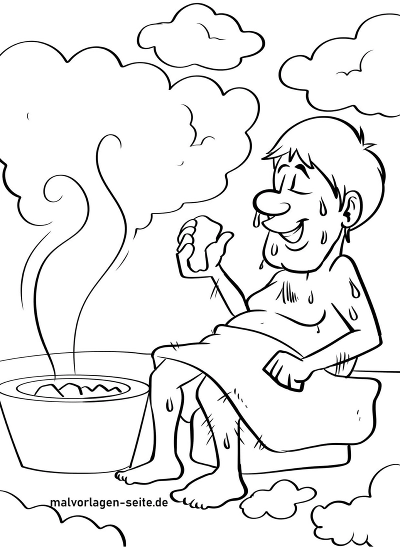 malvorlage-sauna-dampfbad-entspannung