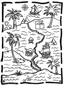 malvorlage-schatzkarte-mit-piratenmotiven