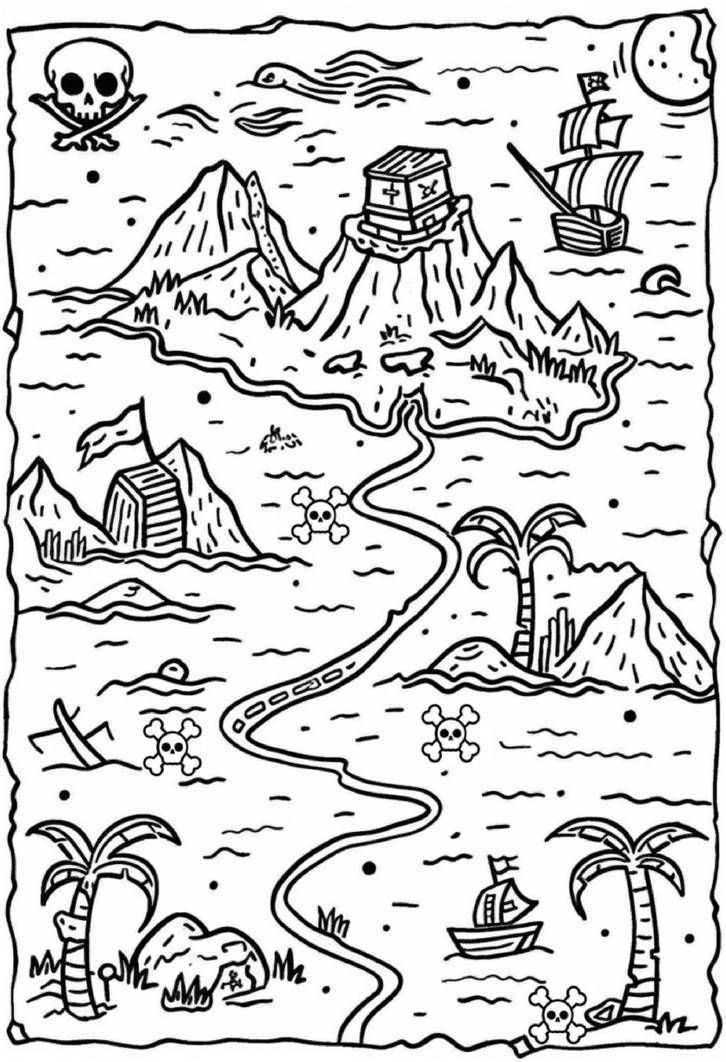 malvorlage-schatzkarte-piratenabenteuer