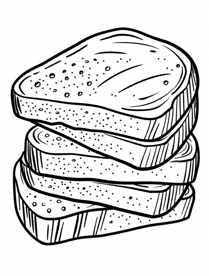 malvorlage-scheiben-frisches-brot-ausmalen