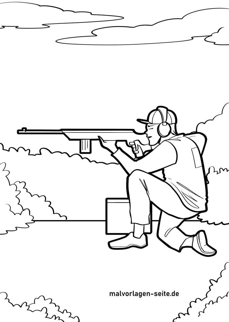 malvorlage-schiesssport-sportler-in-natur