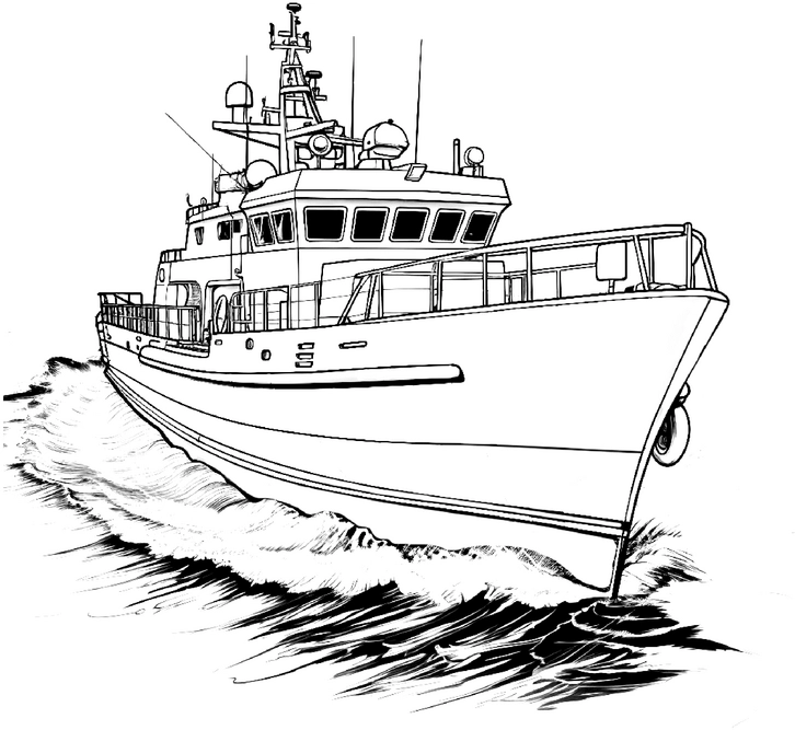 malvorlage-schiff-auf-dem-wasser-herunterladen