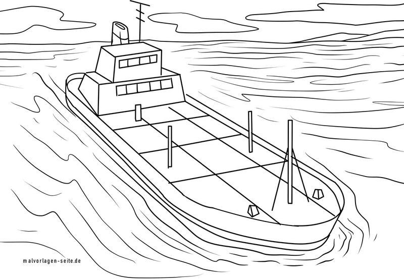 malvorlage-schiff-auf-wellen-ausmalen
