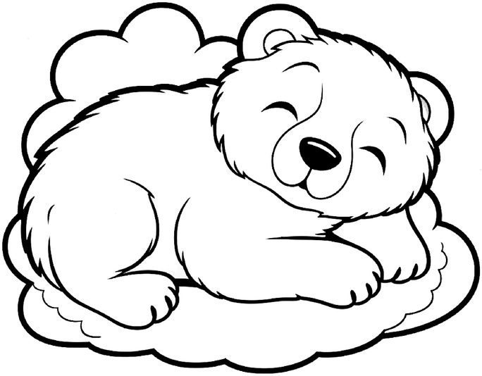 malvorlage-schlafender-baer-auf-wolke