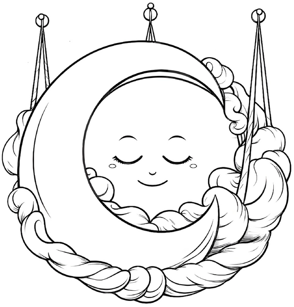 malvorlage-schlafender-mond-mit-wolken