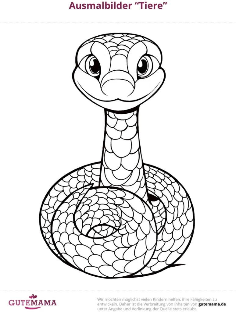 malvorlage-schlange-mit-grossem-laecheln