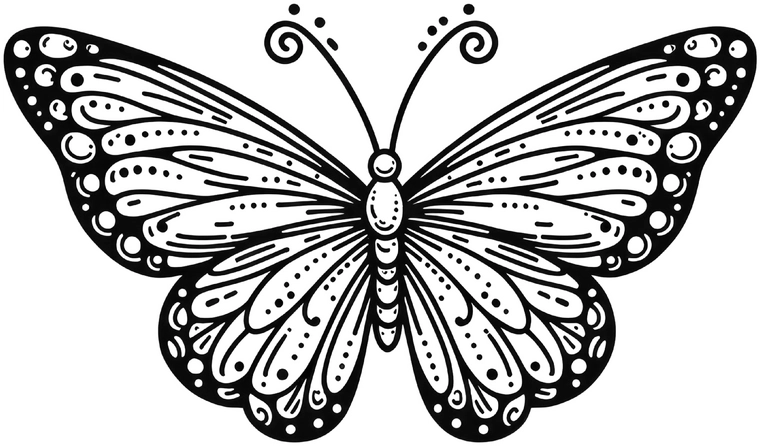 malvorlage-schmetterling-filigran-muster