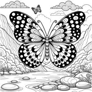 malvorlage-schmetterling-in-natur-und-details