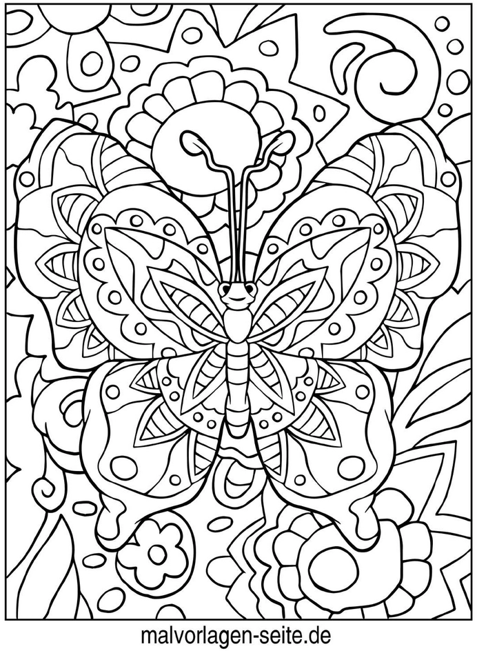 malvorlage-schmetterling-mit-blumen