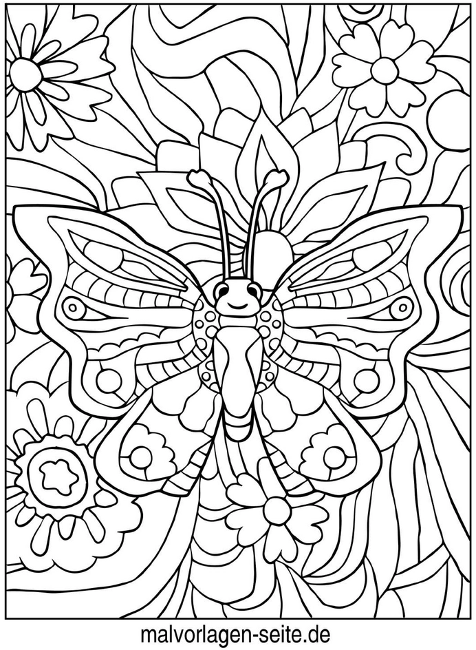 malvorlage-schmetterling-mit-blumenmuster
