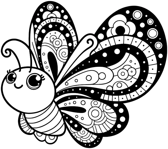 malvorlage-schmetterling-mit-detailreichen-mustern