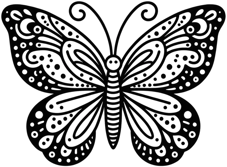 malvorlage-schmetterling-mit-feinen-mustern