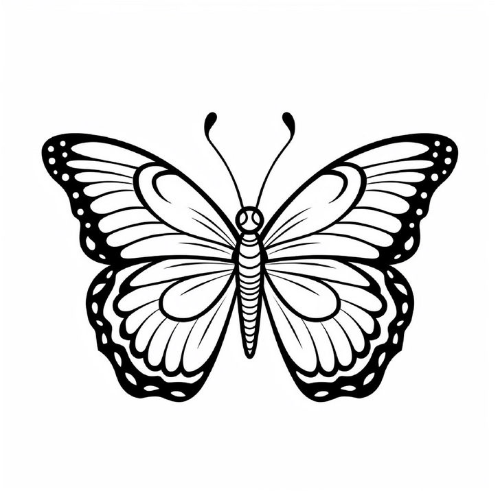 malvorlage-schmetterling-mit-filigranen-fluegeln