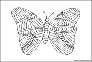 malvorlage-schmetterling-mit-geometrischen-mustern