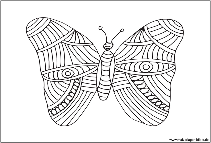 malvorlage-schmetterling-mit-geometrischen-mustern