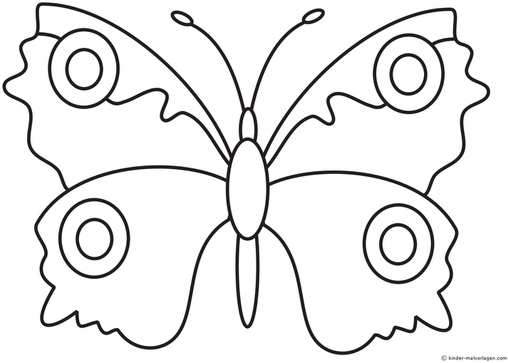 malvorlage-schmetterling-mit-runden-mustern