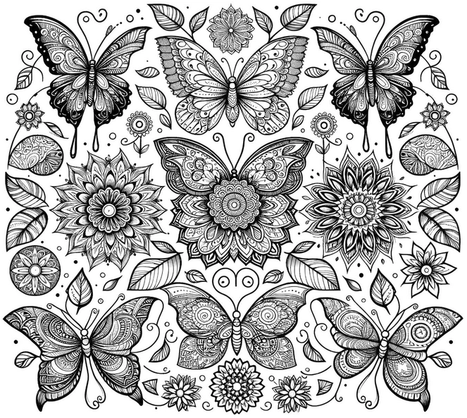 malvorlage-schmetterlinge-und-blumen