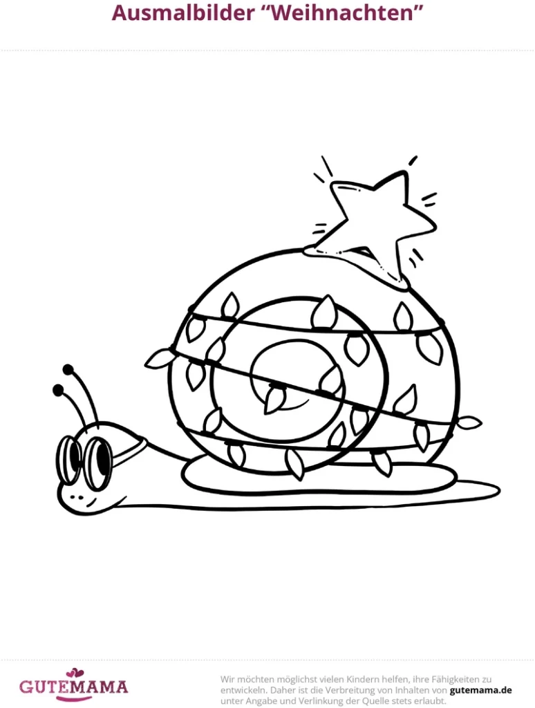 malvorlage-schnecke-weihnachten