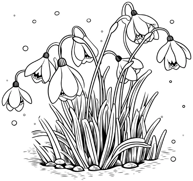 malvorlage-schneegloeckchen-fruehling-blumen