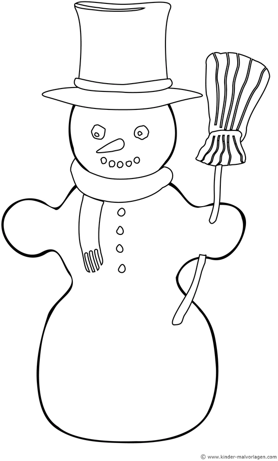 malvorlage-schneemann-mit-besen-und-hut