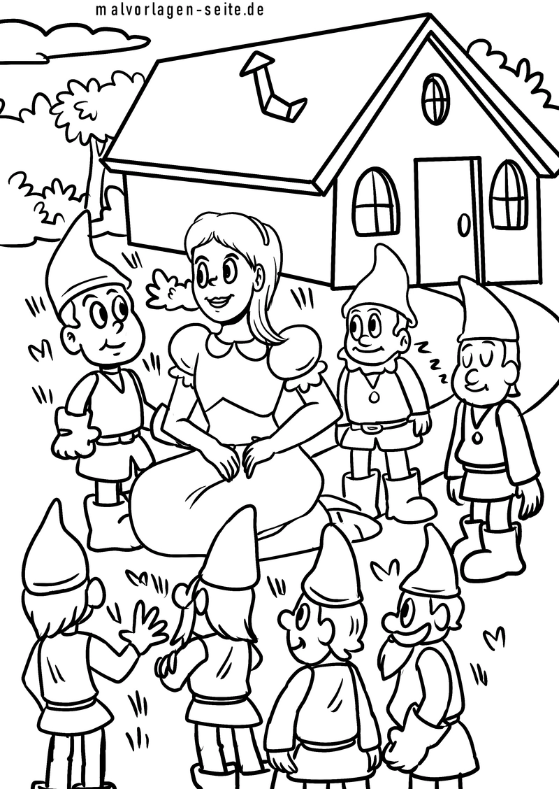 malvorlage-schneewittchen-sieben-zwerge