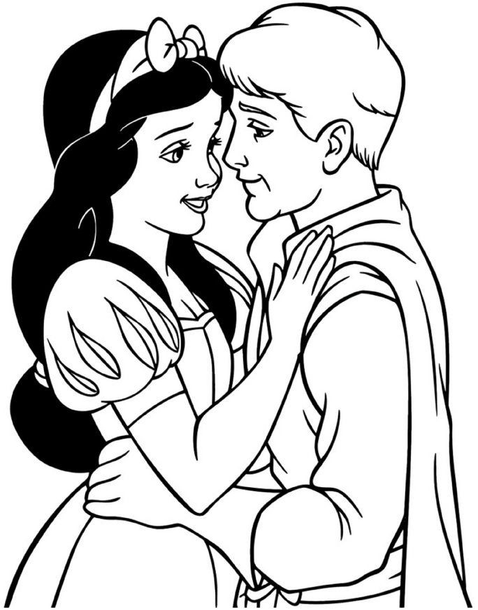 malvorlage-schneewittchen-und-prinz-zum-ausmalen
