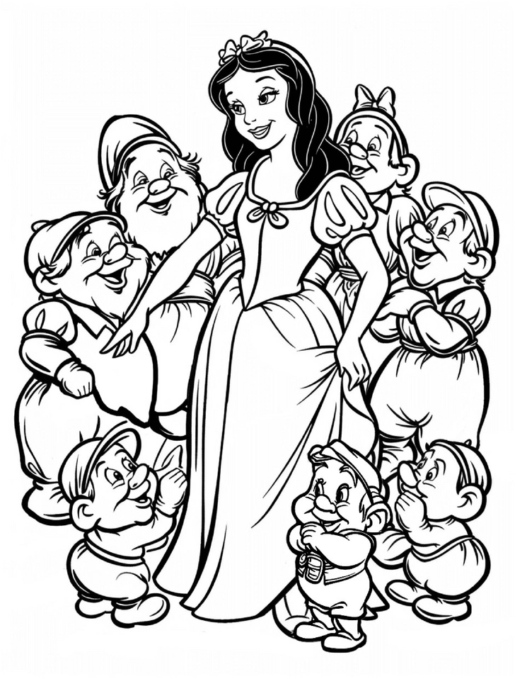 malvorlage-schneewittchen-und-sieben-zwerge