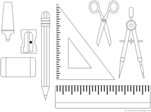 malvorlage-schreibmaterialien-fuer-kinder