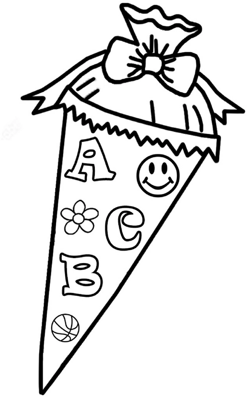 malvorlage-schultuete-mit-buchstaben-und-symbolen