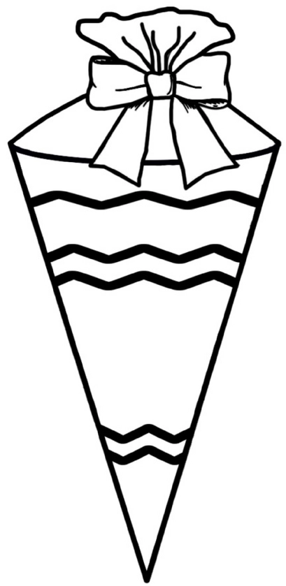 malvorlage-schultuete-mit-geschenkband-und-mustern