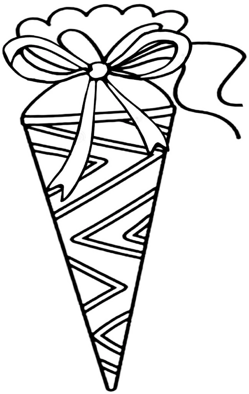 malvorlage-schultuete-mit-schleifenband-und-dekoration