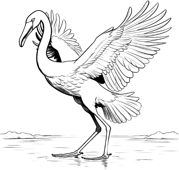 malvorlage-schwan-fluegel-hintergrund