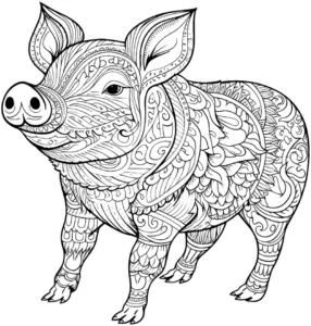 malvorlage-schwein-mit-mustern