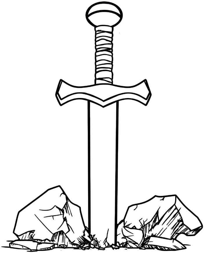 malvorlage-schwert-im-steingestoeck-zauberhaft-gemalt