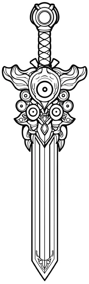 malvorlage-schwert-mit-fantasie-design