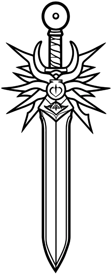 malvorlage-schwert-mit-fantastischen-elementen