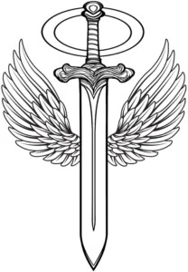 malvorlage-schwert-mit-fluegeln