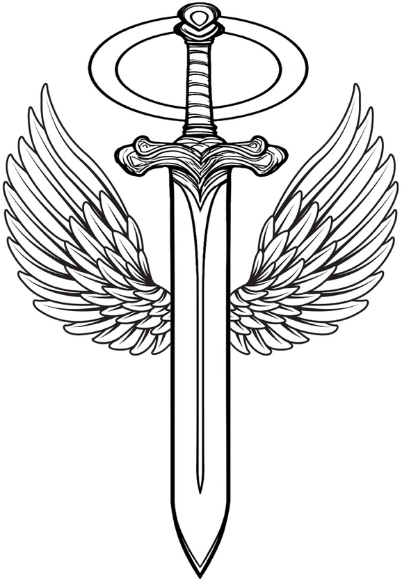 malvorlage-schwert-mit-fluegeln