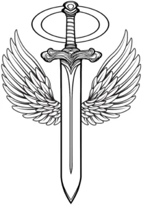 malvorlage-schwert-und-fluegel-fuer-kreative-ausmaler