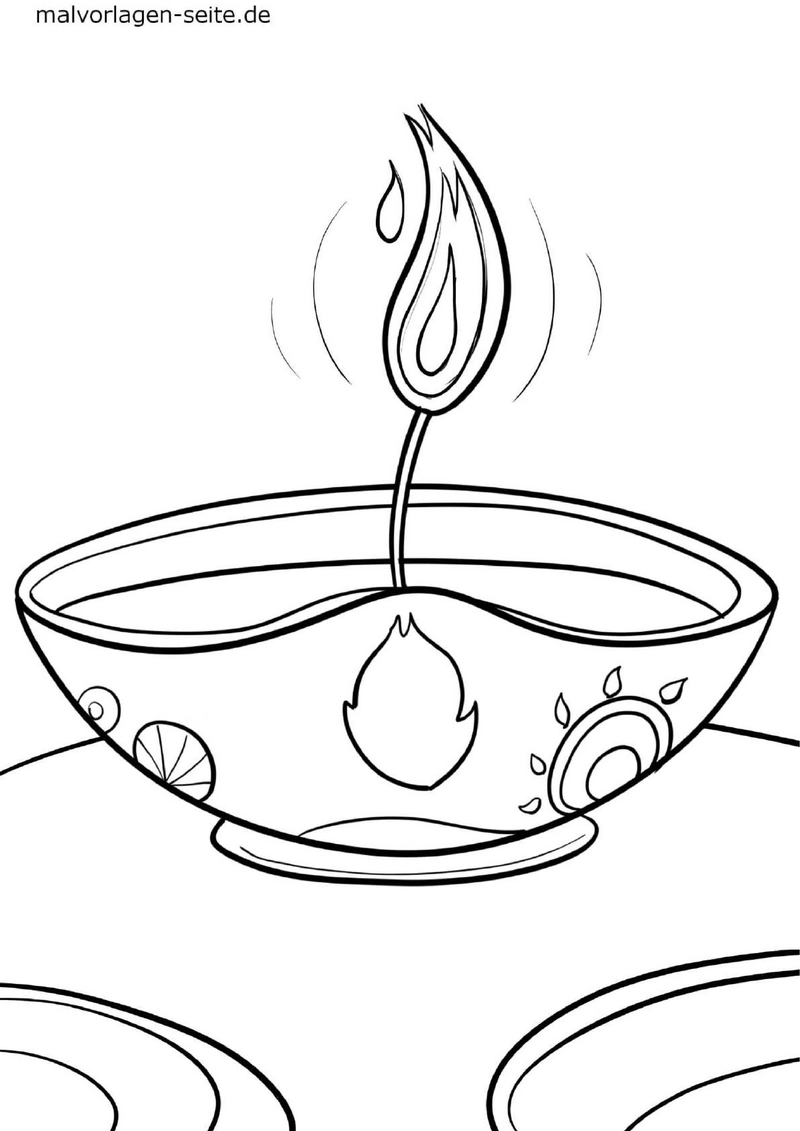 malvorlage-schwimmende-kerze-mit-flamme-und-wasser