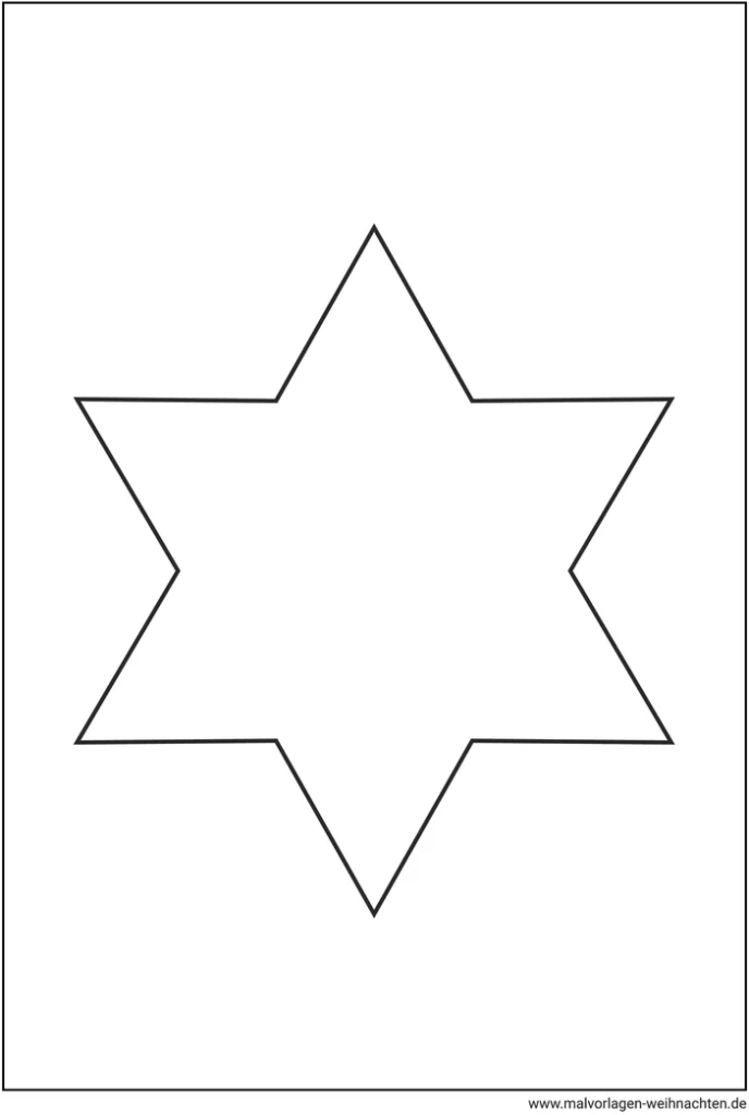 malvorlage-sechszackiger-stern-weihnachten