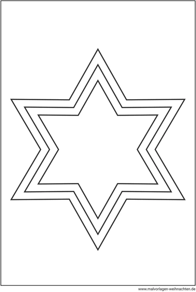 malvorlage-sechszackiger-stern-zum-ausmalen