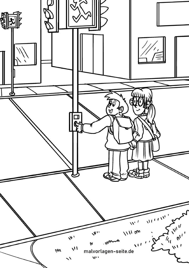 malvorlage-sicherheit-ampel-fuer-kinder