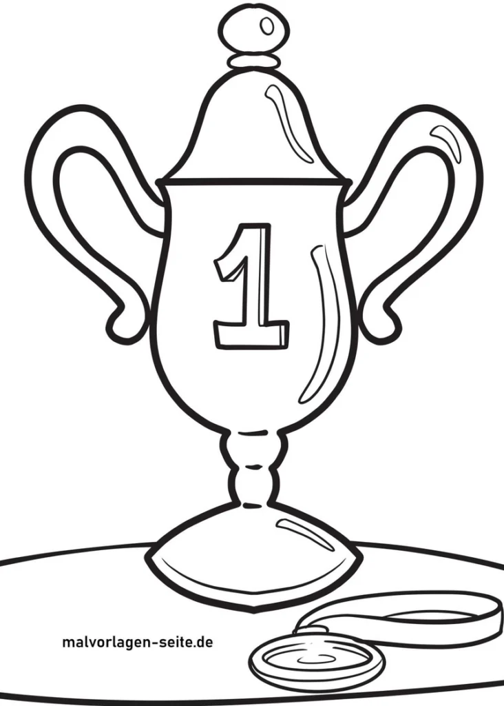 malvorlage-siegerpokal-mit-zahl-eins