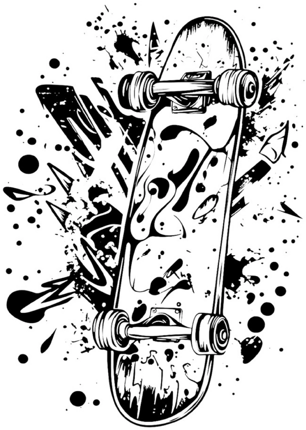 malvorlage-skateboard-kreative-spritzer