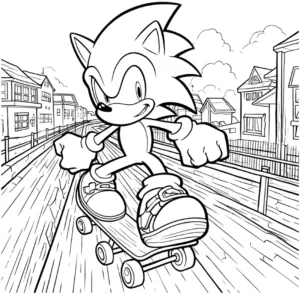 malvorlage-skateboardfahrer-in-der-stadt