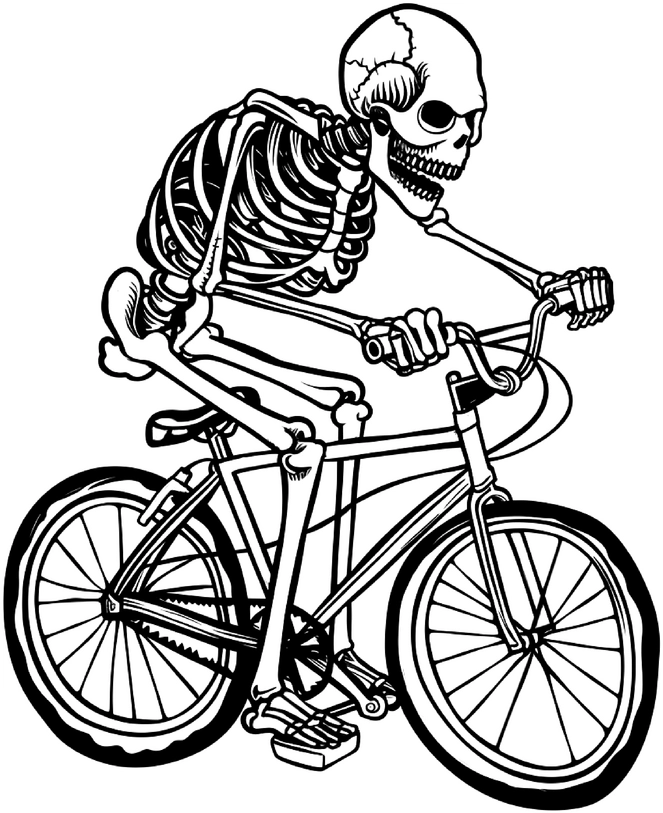 malvorlage-skelett-auf-fahrrad-zum-ausmalen