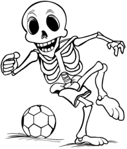 malvorlage-skelett-beim-fussballspielen