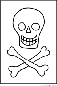 malvorlage-skelett-mit-gekreuzten-knochen