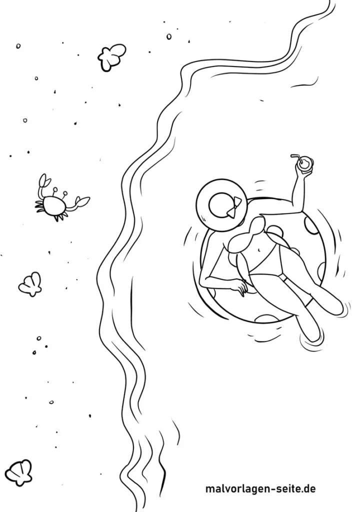 malvorlage-sommer-im-wasser-mit-krabben